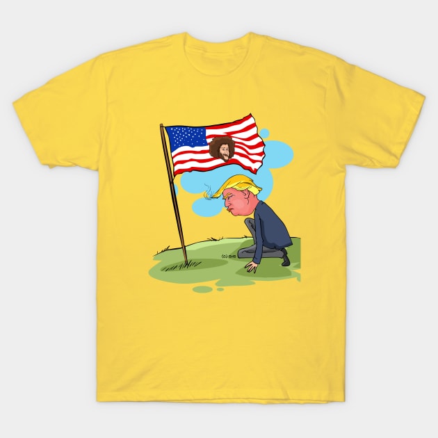 Trump Kaepernick US Flag T-Shirt by ssbond